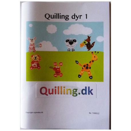 Quilling hæfte med dyr